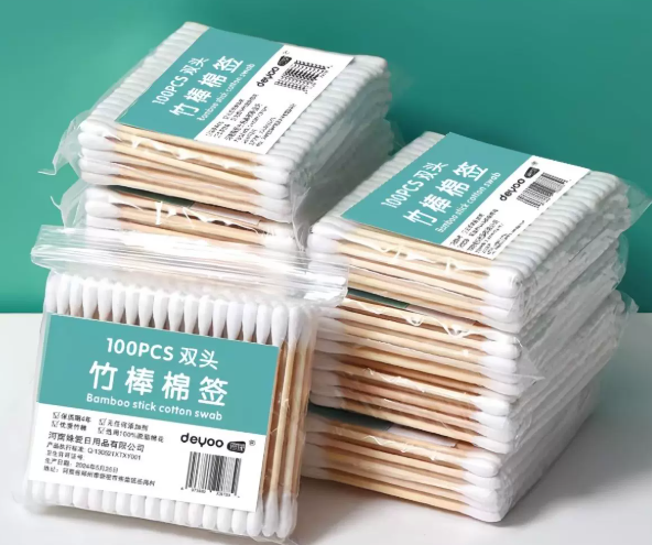 医用级双头棉签｜无菌一次性清洁棉棒｜伤口消毒护理卫生棉签